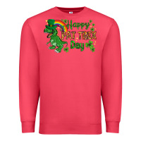 Cardinal St. Patrick's Happy Pat T-Rex Day with rainbow Premium Sweatshirt - HowdyJamesFarm