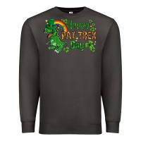Smoke St. Patrick's Happy Pat T-Rex Day with rainbow Premium Sweatshirt - HowdyJamesFarm