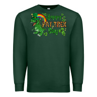 Sports Green St. Patrick's Happy Pat T-Rex Day with rainbow Premium Sweatshirt - HowdyJamesFarm