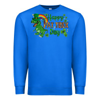 True Royal St. Patrick's Happy Pat T-Rex Day with rainbow Premium Sweatshirt - HowdyJamesFarm