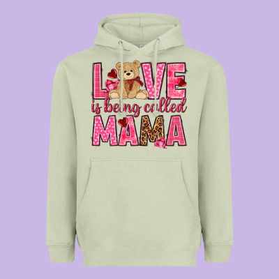 Love Is Being Called Mama Mother's Day Heavyweight Hoodie Designed By Howdyjamesfarm