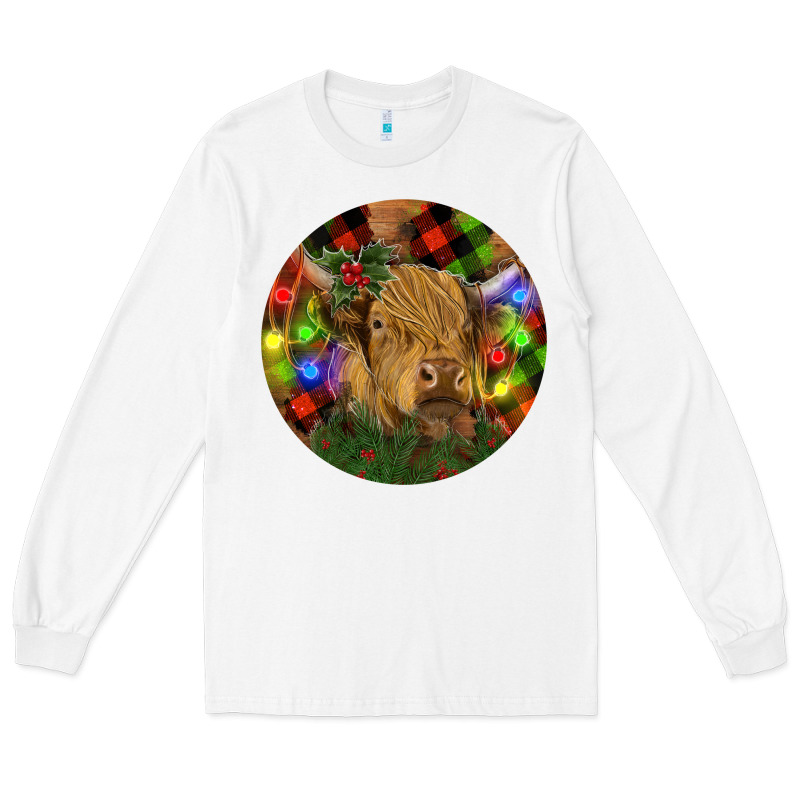 Brown Cow Christmas Long Sleeve Tee by RanaPortraitStore | Teevron