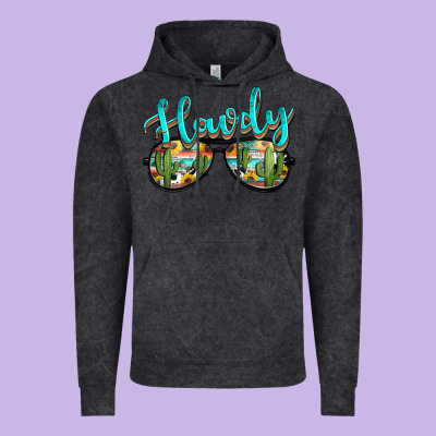Western Howdy Police Sunglasses Vintage Hoodie Designed By Nancycooperartshop