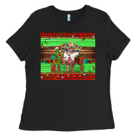 Black feliz navidad spanish christmas santa tumbler Ladies Tee - Jasminsmagicworld