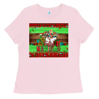 Bubblegum Pink feliz navidad spanish christmas santa tumbler Ladies Tee - Jasminsmagicworld