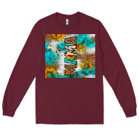 Burgundy mama leopard sunflower Long Sleeve Tee - LillyAllenDesigns