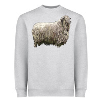 Heather Grey lincoln sheep Heavyweight Sweatshirt - LillyAllenDesigns