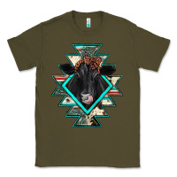 Army Green black angus cowhide aztec Classic Tee - JahusDesignShop