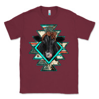 Burgundy black angus cowhide aztec Classic Tee - JahusDesignShop
