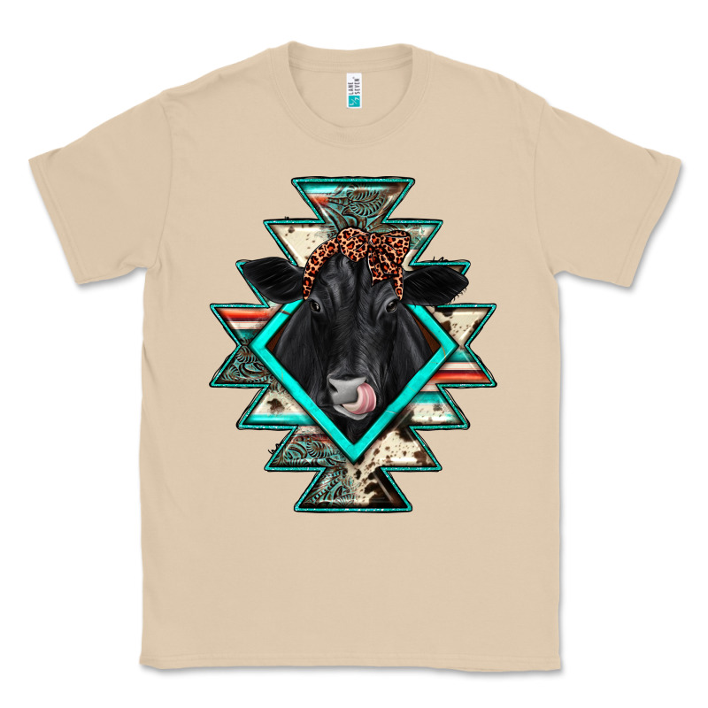 Black Angus Cowhide Aztec Classic Tee by JahusDesignShop | Teevron