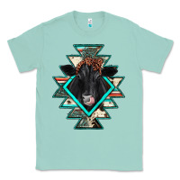 Seafoam black angus cowhide aztec Classic Tee - JahusDesignShop