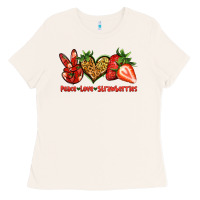 Bone peace love strawberries Ladies Tee - Jasminsmagicworld