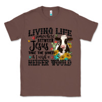 Chestnut living life somewhere between jesus take the wheel Classic Tee - MaliasSmallBusiness