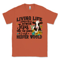 Living Life Somewhere Between Jesus Take The Wheel Classic Tee | Teevron