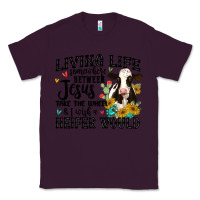 Plum living life somewhere between jesus take the wheel Classic Tee - MaliasSmallBusiness