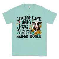 Seafoam living life somewhere between jesus take the wheel Classic Tee - MaliasSmallBusiness