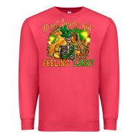 Cardinal St. Patrick's Dead inside but feeling lucky Premium Sweatshirt - HowdyJamesFarm