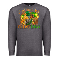 Charcoal Heather St. Patrick's Dead inside but feeling lucky Premium Sweatshirt - HowdyJamesFarm
