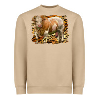 Mushroom western simmental bull Heavyweight Sweatshirt - LillyAllenDesigns