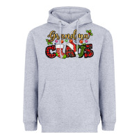 Heather Grey Grandma claus with christmas gift sock mother's Heavyweight Hoodie - HowdyJamesFarm