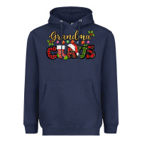 Navy Grandma claus with christmas gift sock mother's Heavyweight Hoodie - HowdyJamesFarm