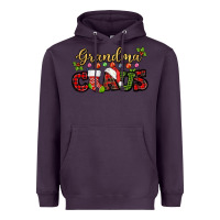 Plum Grandma claus with christmas gift sock mother's Heavyweight Hoodie - HowdyJamesFarm