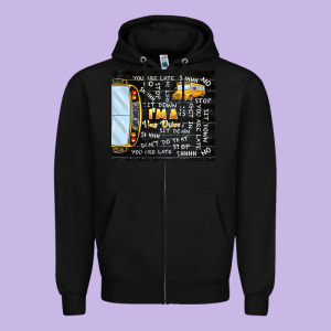 I'm A Bus Driver School Bus Black Zipper Hoodie Designed By Tumblerdesignbyshophia
