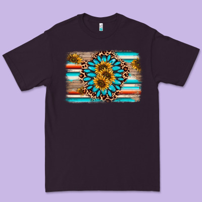 Gemstone Sunflower Background Premium Tee Designed By Adodesignshop