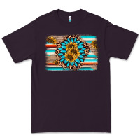 Plum gemstone sunflower background Premium Tee - AdoDesignShop