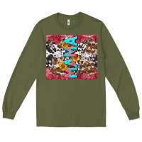 Army Green mama cowhide  sunflowers Long Sleeve Tee - LillyAllenDesigns