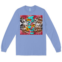 Colony Blue mama cowhide  sunflowers Long Sleeve Tee - LillyAllenDesigns