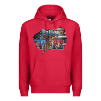 Cardinal Police wife lightning bolt 4th of july Premium Hoodie - HowdyJamesFarm