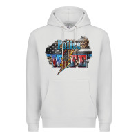Dove Grey Police wife lightning bolt 4th of july Premium Hoodie - HowdyJamesFarm