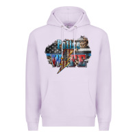 Lilac Police wife lightning bolt 4th of july Premium Hoodie - HowdyJamesFarm