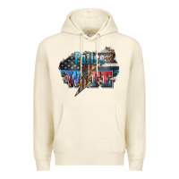 Sandshell Police wife lightning bolt 4th of july Premium Hoodie - HowdyJamesFarm