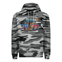 Slate Camo Police wife lightning bolt 4th of july Premium Hoodie - HowdyJamesFarm