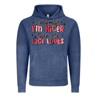 Vintage Denim i promise i'm nicer than my face looks Vintage Hoodie - MaliasSmallBusiness