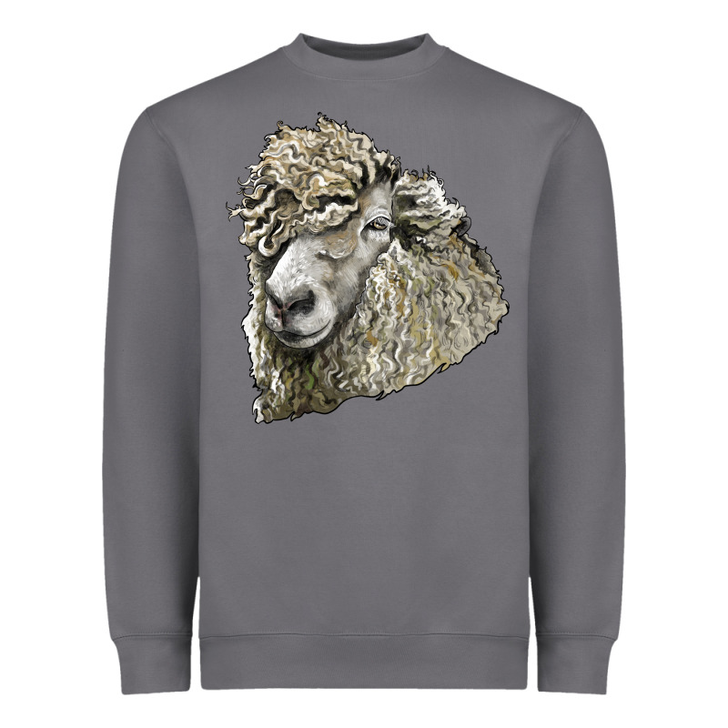 Lincoln Sheep Head Heavyweight Sweatshirt by LillyAllenDesigns | Teevron