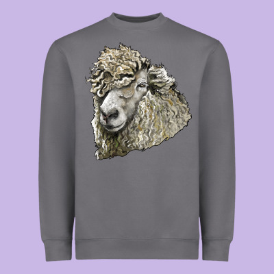 Lincoln Sheep Head Heavyweight Sweatshirt Designed By Lillyallendesigns