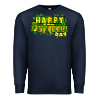 Navy Happy St. Patrick's Day Premium Sweatshirt - HowdyJamesFarm