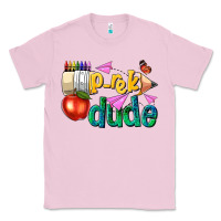 Bubblegum Pink pre k school pencil dude Classic Tee - NancyCooperArtShop