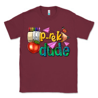 Burgundy pre k school pencil dude Classic Tee - NancyCooperArtShop