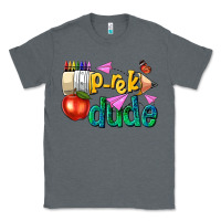 Charcoal Heather pre k school pencil dude Classic Tee - NancyCooperArtShop