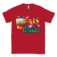 Red pre k school pencil dude Classic Tee - NancyCooperArtShop
