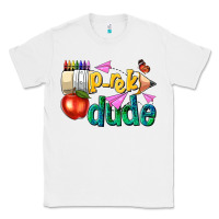 White pre k school pencil dude Classic Tee - NancyCooperArtShop