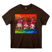 Chocolate Brown valentines day gnome Heavy Core Tee - AdoDesignShop