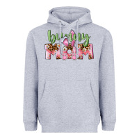 Heather Grey Happy Easter Bunny Mom Heavyweight Hoodie - CowGirlArtShop