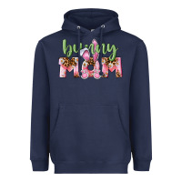 Navy Happy Easter Bunny Mom Heavyweight Hoodie - CowGirlArtShop