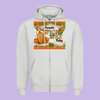 Pumpkin Spice Spice Baby Zipper Hoodie Designed By Tumblerdesignbyshophia