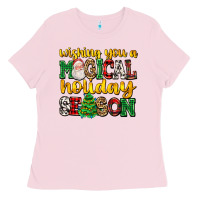 Bubblegum Pink wishing you a magical season Ladies Tee - AdoDesignShop